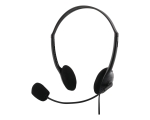 Headphones with microphone Deltaco Office HL-21, 1x3.5mm plugs, black
