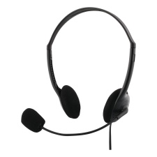 Headphones with microphone Deltaco Office HL-21, 1x3.5mm plugs, black