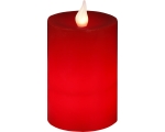 Восковая светодиодная свеча, красная, 2 светодиода теплого белого цвета, IP20