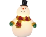 Снеговик в шапке, воск, 2 светодиода тёпло-белого цвета IP20