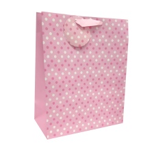 L gift bag Pink Dotted 6/72