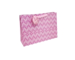 L wide gift bag PinkDotted 6/72