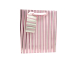 L gift bag Pink Striped 6/72