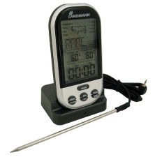 Food thermometer with timer (4xAAA battery powered, not included)
