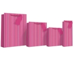 L gift bag Pink Stripe Holo
