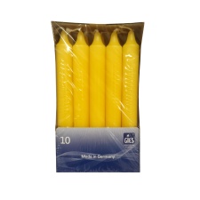 EOL Household candle 10 pcs. 180*21.5mm yellow /12