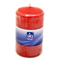 Table candle 80x48mm, burning time 15h, red / 10