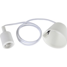 Pendant light cable set E27 white max60W IP20 120x6x4,5cm