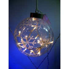 Glass ball 20cm 20 micro light, power supply