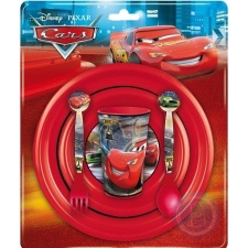 Набор посуды В 5 частях. (тарелка, миска, верх, ложка, вилка), пластик, Disney Cars