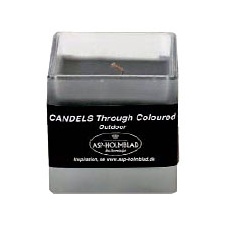 EOL Candle in cube glass gray /12