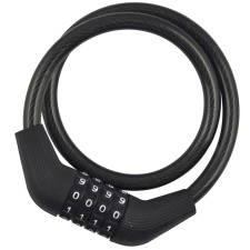 Bicycle lock with code. Length 65cm, diameter 10mm