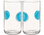 Glass Giove 49 with colored mummies, Blue / 24
