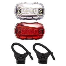 Bicycle LED light set (front + rear light)