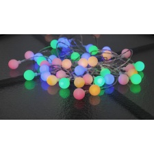 Light chain Berries 50 colorful LED lights, length 7.35m, power supply, indoor/outdoor, IP44