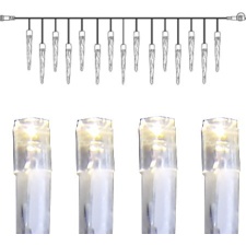 Icicle chain System Decor acrylic, 5m, 50 LED, white, transparent cable, IP44