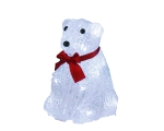 Sitting bear, 11x16cm, 16 LEDs, timer, battery powered (3xAA, not included), IP20