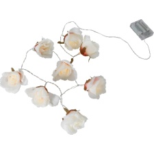 Light chain with large roses 8 LED, 1.75m, timer, battery powered, IP20