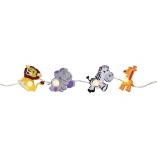 EOL Light chain with jungle animals, 1.4m, 8 LED lights, battery powered, IP20