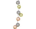 Light chain with striped balls 10 LED multi, battery powered, IP20
