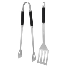 Grilling tongs and shovel, metal, 38cm