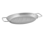 Roasting pan with two handles, oval, stainless, 40 * 21cm
