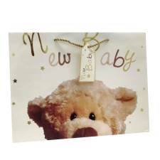 L wide gift bag baby Bear 12/72