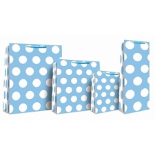 L gift bag Blue white Grandma 12/72