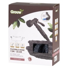 Stretchable garden hose with watering gun 7.5M - 22.5M GROUW