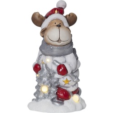 Decoration Moose, 6 LEDs, battery powered