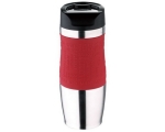 Thermo mug 400ml rv Red with silicone coating