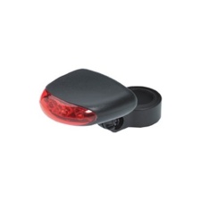 Rear light red LED, with battery. For mounting on a bicycle frame. 2 x AA batteries