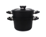 Pot 24cm + lid + evaporator, cast aluminum, thickness 9-10mm
