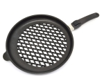 BBQ Pan 32 x 4cm, removable handle, cast aluminum, thickness 9-10mm, non-stick Lotan cover, oven-proof handle (up to 240 * C)