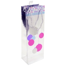 Bottle gift bag Spruce metallic silver