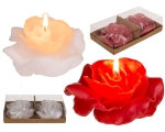 Floating scented candle, rose flower in a box of 2