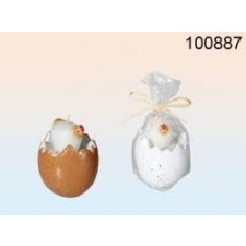 Candle chicken ceramic egg, 9x6.5cm