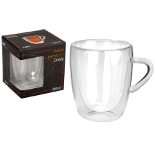 Double-walled thermos mug, glass Ravi 280ml