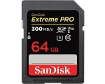 Mälukaart Sandisk SD Extreme Pro 64GB 300/90 MB/s Class10 / V30 / UHS-I / U3