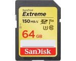 Карта памяти Secure Digital Extreme 64 ГБ 150/60 МБ / с V30 / UHS-I / U3