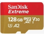 Mälukaart Sandisk microSD Extreme 128GB 190/90 MB/s Class10 / V30 / UHS-I / U3