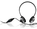 Sweex headphones with microphone, silver EOL