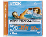 TDK DVD-RW 2,8 ГБ MINI, двусторонний, устойчивый к царапинам EOL