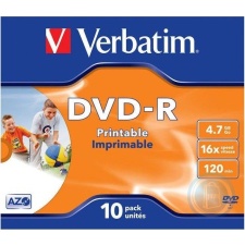 Verbatim DVD-R 4,7GB/16X, jewel Wide Print EOL