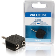 Valueline VLAB22945B 3.5mm nozzle - 2x 3.5mm socket EOL