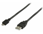 Valueline VLCB60500B20 USB-насадка - micro USB, черная, 2 м