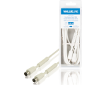 Valueline VLSB40010W20 Coax nozzle - Coax socket, 100Hz, white 2,0m