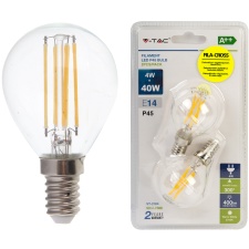LED lamp 2-pack E14 / 4W / 400lm / 4W / Filament Globe