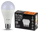LED lamp 3-pack, E27/A60/8.5W/806lm/3000K