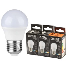 LED lamp 3-pack, E27/G45/4.5W/470lm/3000K
